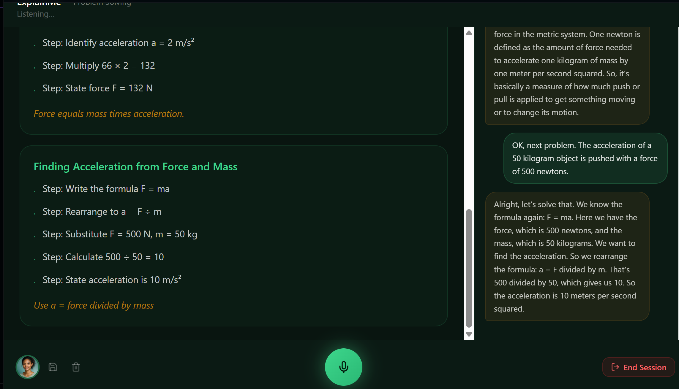 GlowBoard — step-by-step problem solving as Sasha explains